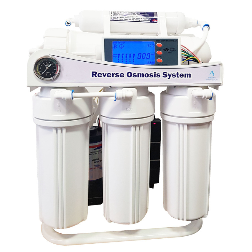 Semi Pro Reverse Osmosis 5-Stages Water Filters With Micro Computer and Pump