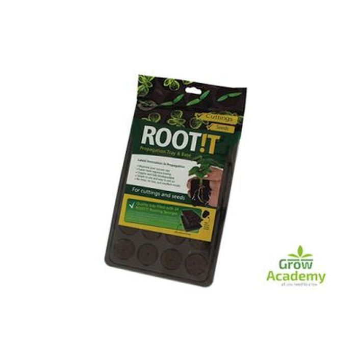 Root!T Natural Rooting Sponge 24 Cell Filled Tray